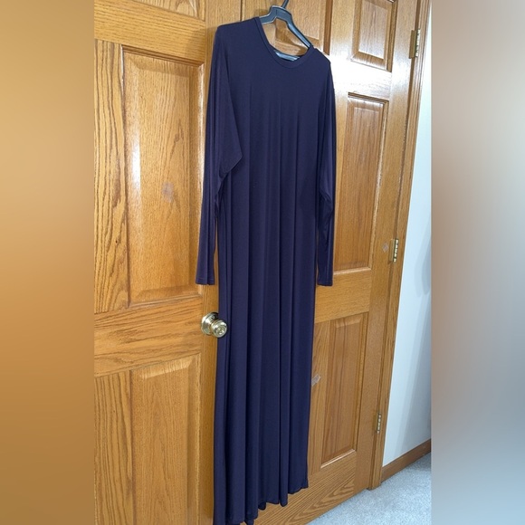 Women’s Plus Size 3pc Abaya Thobe Kaftan Purple Embroidery Dress Sz 6 US 22W 3X - Picture 13 of 16